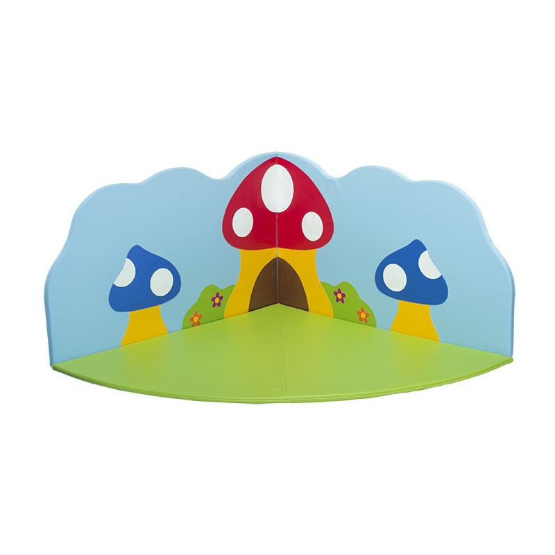 Grand tapis mural champignons