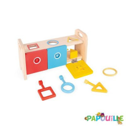 Boite à clefs, apprentissage formes et couleurs