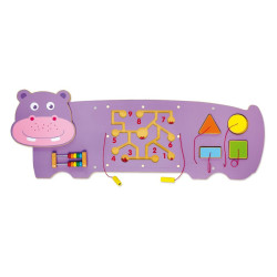 Tableau de motricité mural hippopotame