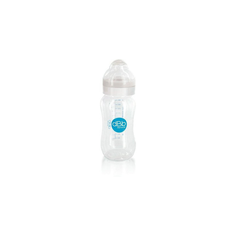Biberon en tritan 330 ml tétine silicone 4 mois blanc translucide