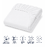 Drap housses polycoton jersey blanc 60 x 120 cm