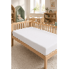 Drap housses polycoton jersey blanc 60 x 120 cm