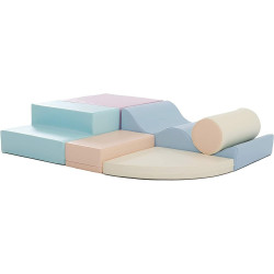 Kit de motricité enfant 6 modules pastel pâle