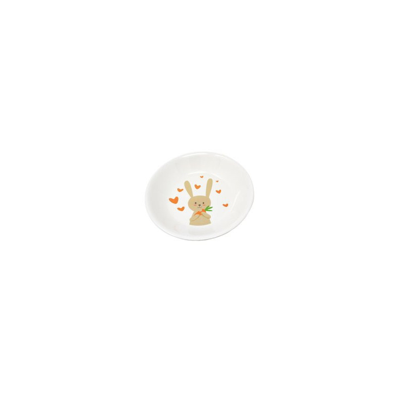 Assiette bouillie mélamine lapin gourmet