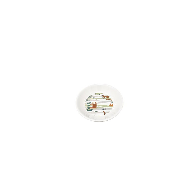 Assiette bouillie mélamine animaux de la forêt