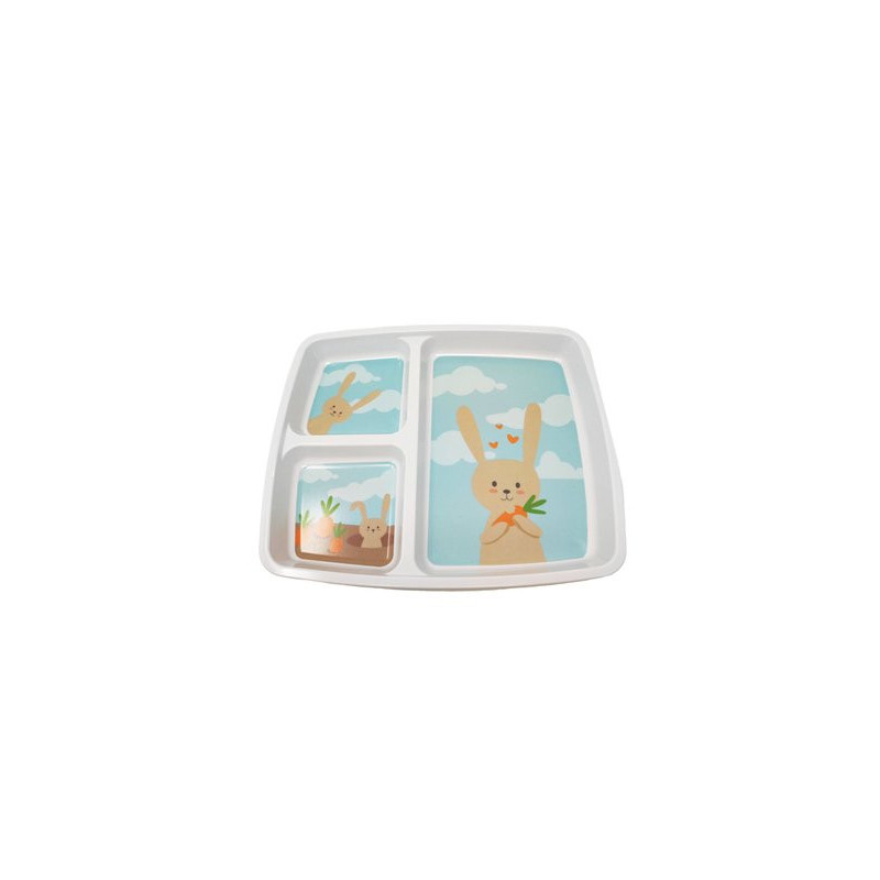 Plateau repas melamine lapin gourmet