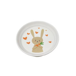 Assiette creuse mélamine lapin