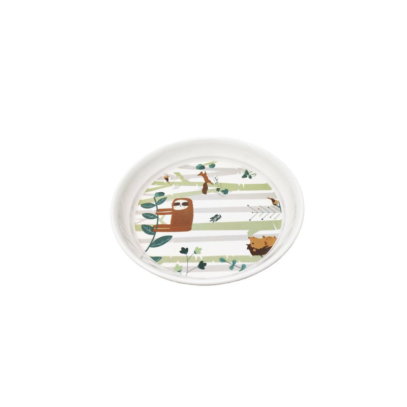 Assiette creuse mélamine animaux de la forêt