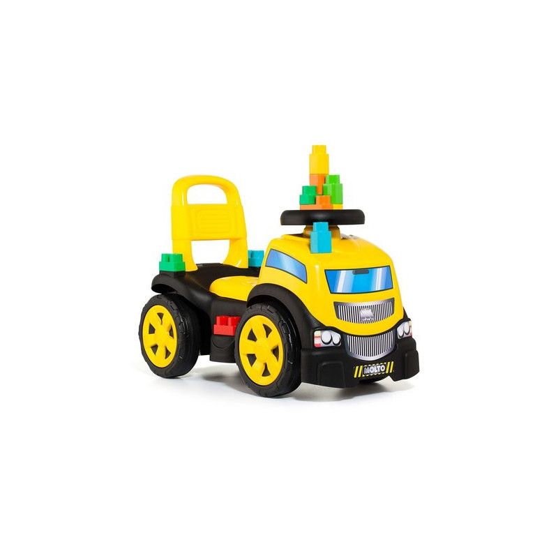 Porteur enfant camion 3 en 1 avec cube