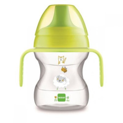 Tasse d'apprentissage 190 ml - bec souple/évolutif avec anses