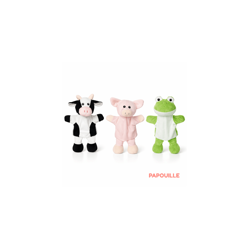 Marionnettes vache, cochon et grenouille (avec pattes)