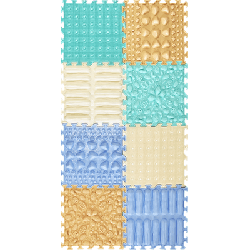 Tapis puzzle sensoriel / sensation / tactile pastel