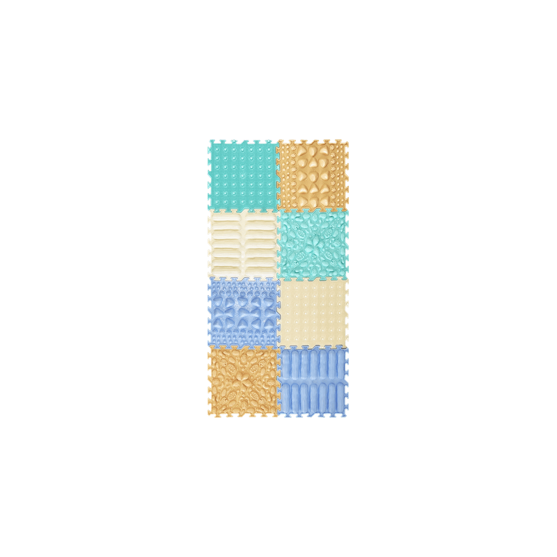 Tapis puzzle sensoriel / sensation / tactile pastel