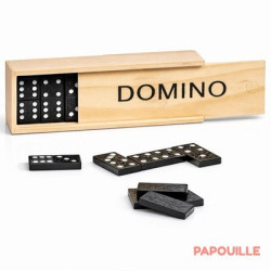 Jeu de dominos boîte en bois