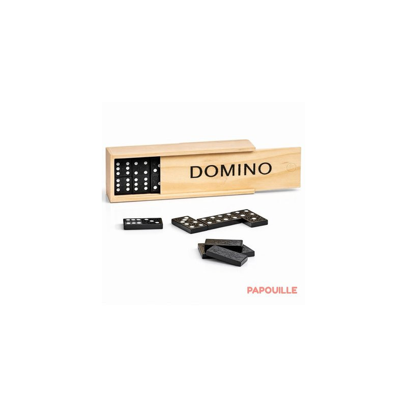 Jeu de dominos boîte en bois