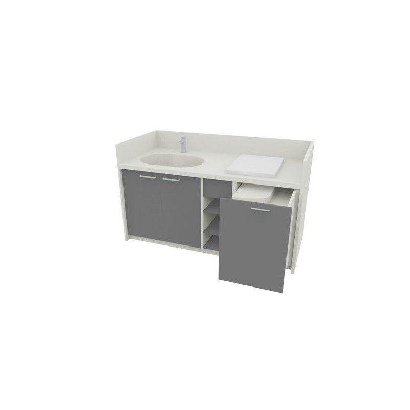 Table à langer sur mesure-1700x850mm bleu oslo