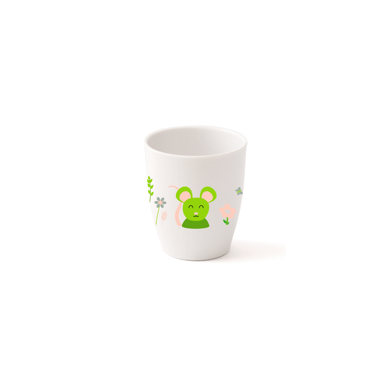 Gobelet mélamine motif 16cl souris verte