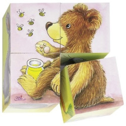 Puzzle de cubes bébés animaux - crèche