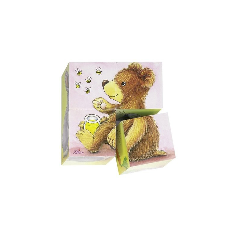 Puzzle de cubes bébés animaux - crèche