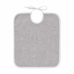 Bavoir a lacet inéfilochable 37x50cm unie gris