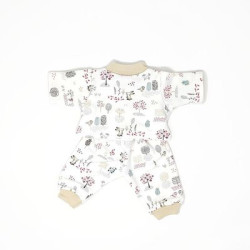 Vêtement pyjama poupée 30 cm petit lapin blanc