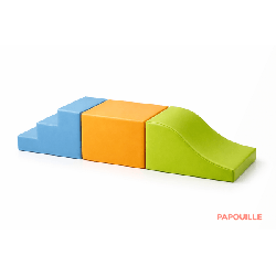 Kit modules roulade apprentissage en mousse pvc 23 cm pastels