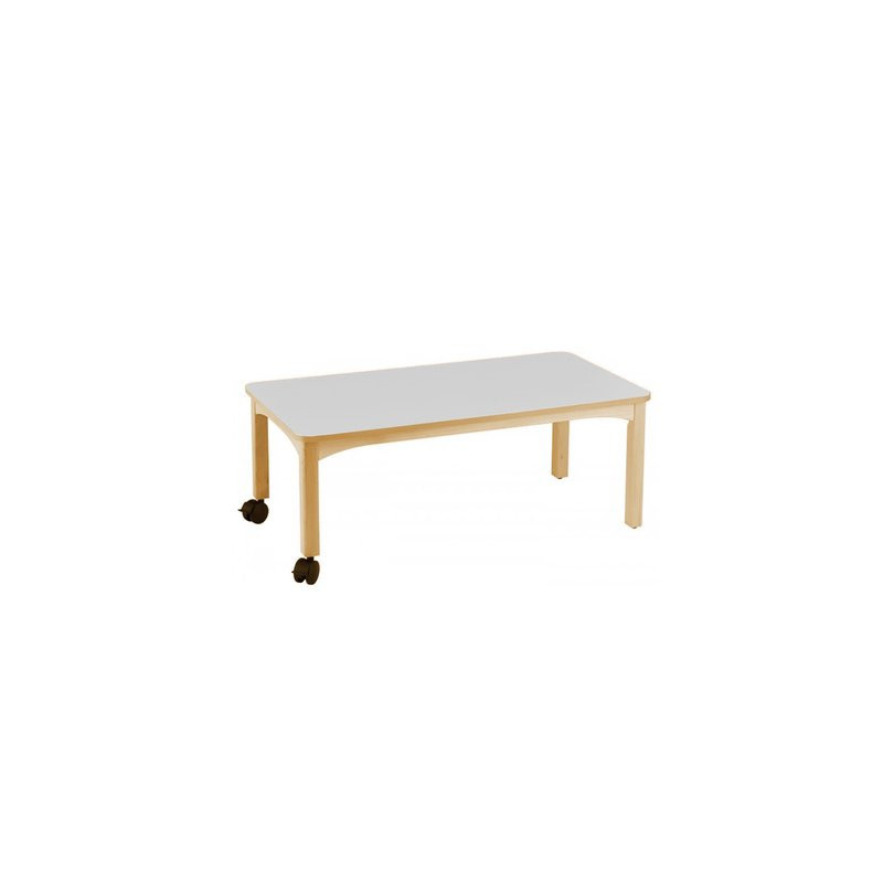 Table en bois 120 x 60 a roulettes t0 h.40cm naturel