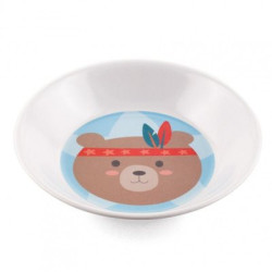 Assiette à bouillie en mélamine ourson