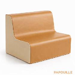 Canapé double en mousse imperméable assise 30 cm rouge