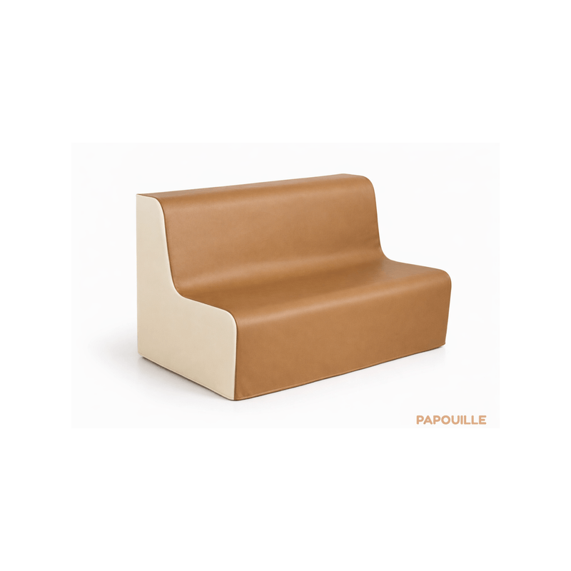 Canapé 3 place en mousse imperméable assise 30 cm rouge