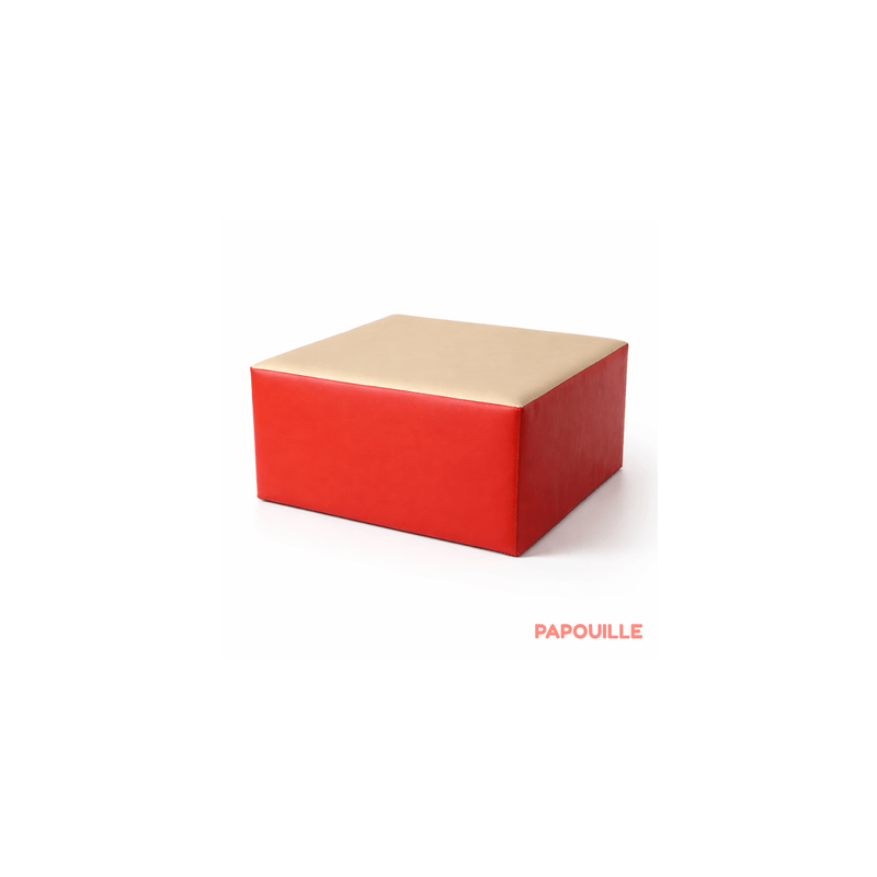 Pouf table carré en mousse imperméable assise 30 cm