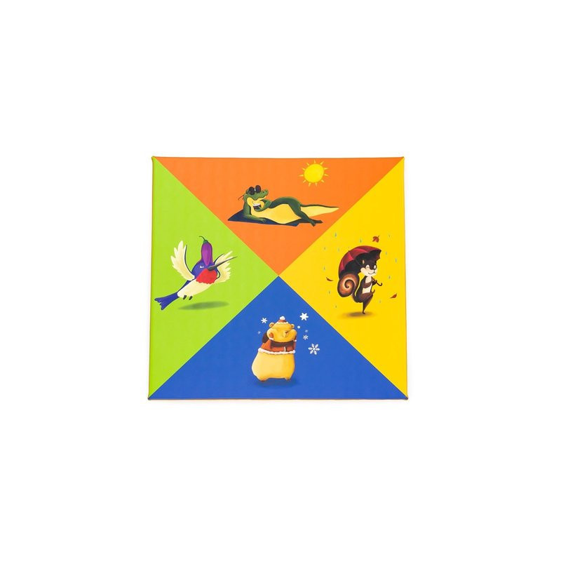 Tapis de gym ludique les saisons 130 x 130 x 3 cm