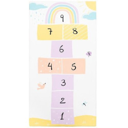 Tapis jeu marelle arc en ciel 200 x 100 x 2 cm