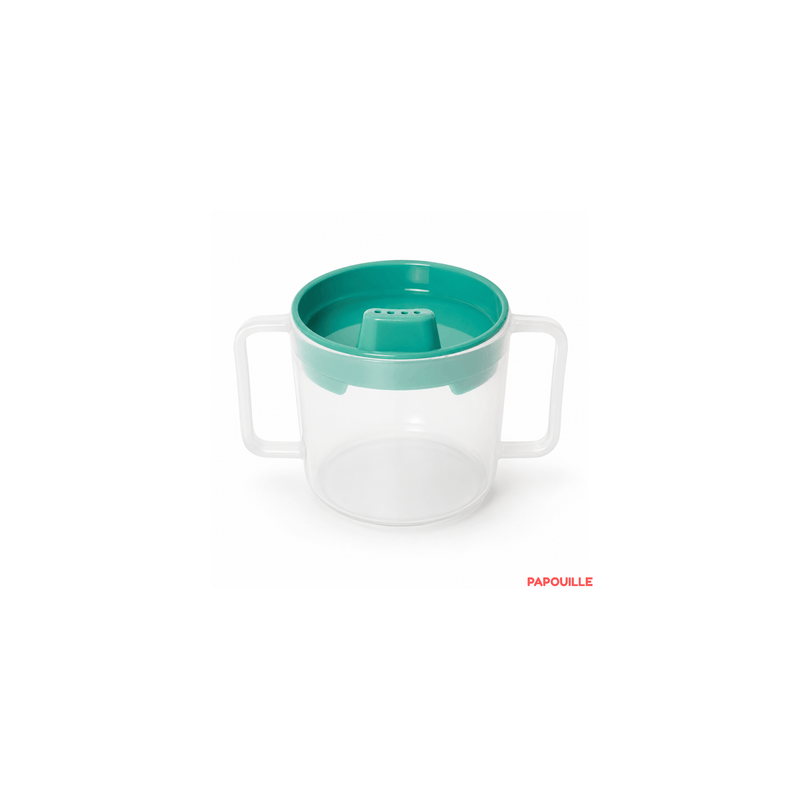 Tasse à bec droit avec couvercle 20cl bleu