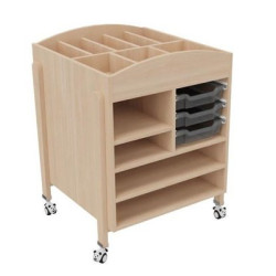 Desserte mobile pour materiel peinture et dessin vernis