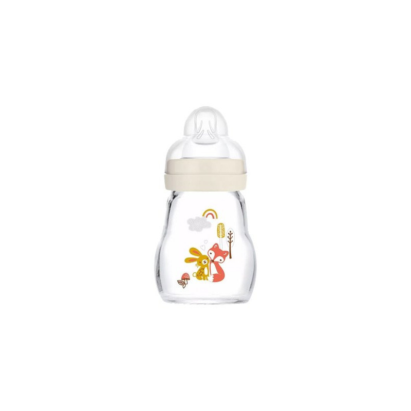 Biberon Verre 170ml 0 à 6 mois Tétine Débit 1 aqua