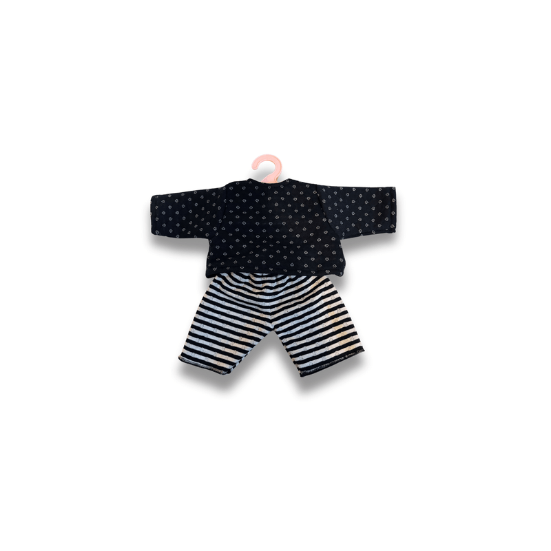 T-shirt et short Poupon 40 cm bleu marine