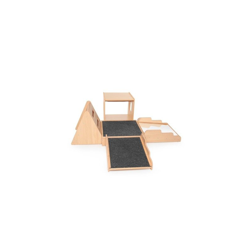 Parcours de motricité bois avec miroir