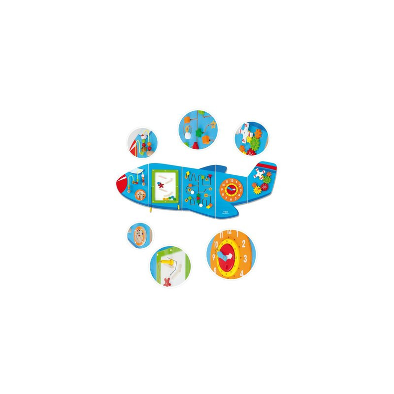 Tableau de motricité mural bébé Avion