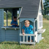 Maison enfant en bois | Maison de jeux pour l'extérieur / jardin | Maisonnette / Cabane de jeu avec cuisine et accessoires EN 71