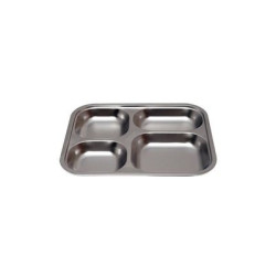 Plateau inox 4 compartiments enfant