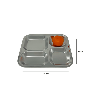 Plateau inox 4 compartiments enfant