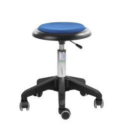 Tabouret rembourré réglable en hauteur tissus microfibre Rouge