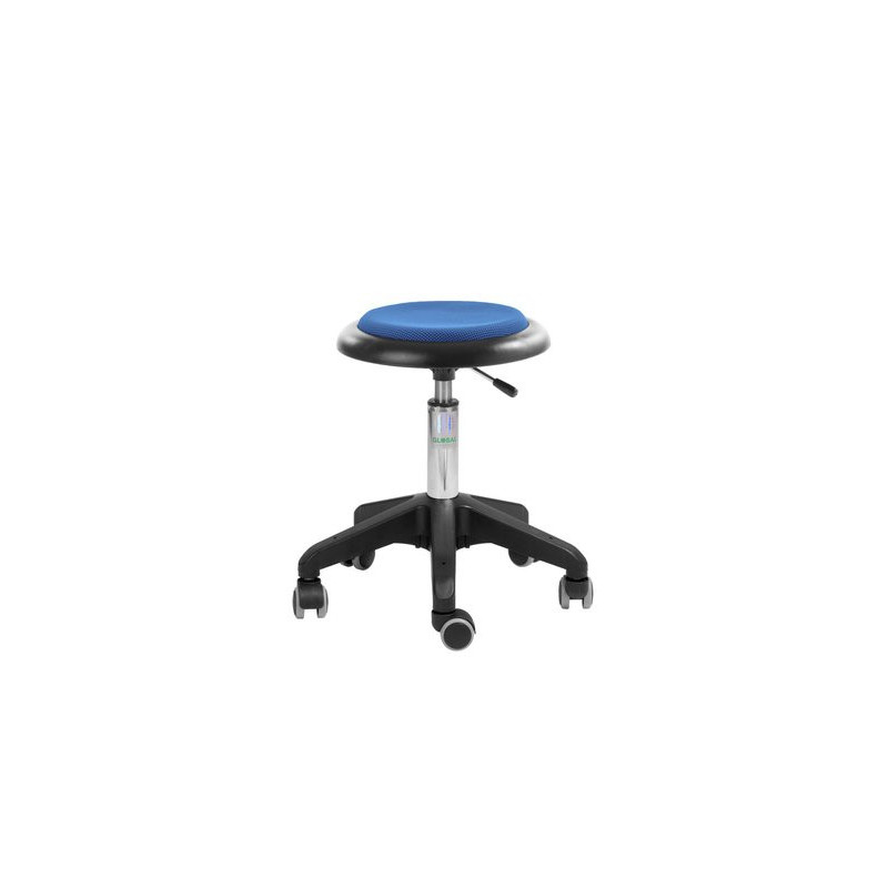 Tabouret rembourré réglable en hauteur tissus microfibre Rouge
