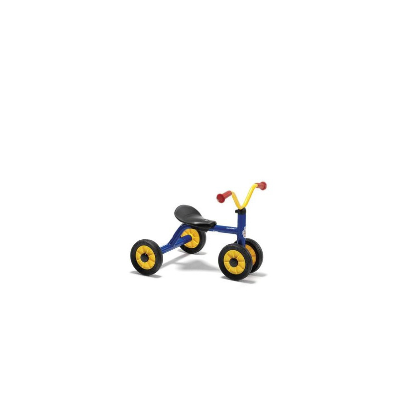 Porteur enfant 1 à 3 ans quatre roues mini viking Bleu/Jaune