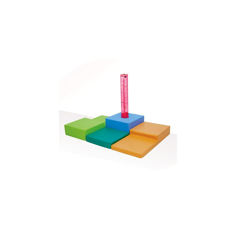 Set 4 modules en mousse avec colonne à bulles sensorielle