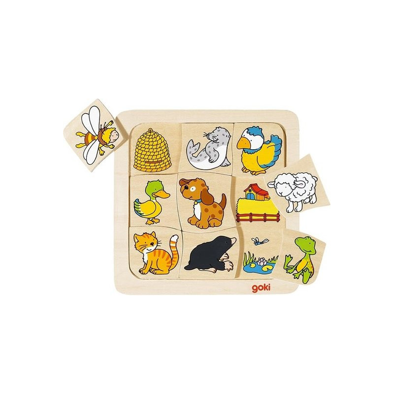 Puzzle en bois - Qui vit où ?