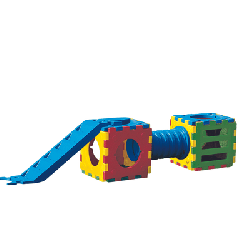 Cubes avec tunnel et escalier