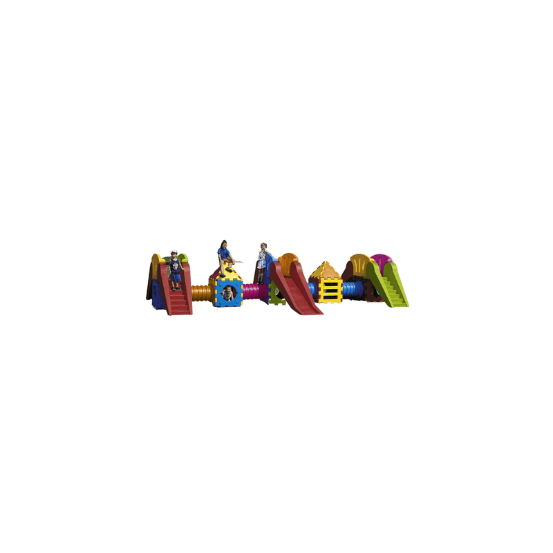 Aire de jeux extérieur 3 toboggans