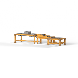 Set de 3 tables d'eau en plein air